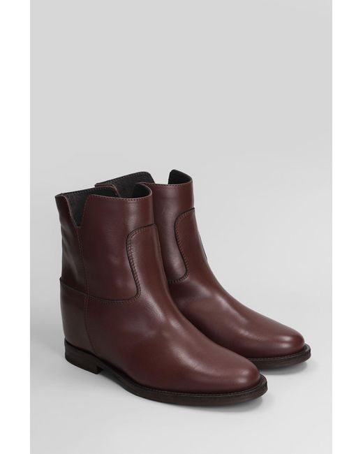 Via Roma 15 Brown Ankle Boots Inside Wedge