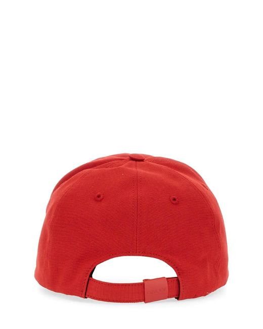 Bally Red Baseball Hat With Logo for men