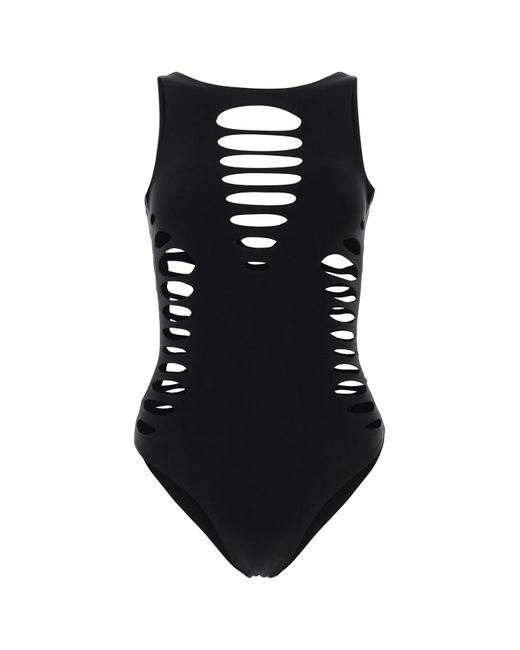 Versace Black Stretch Nylon Swimsuit