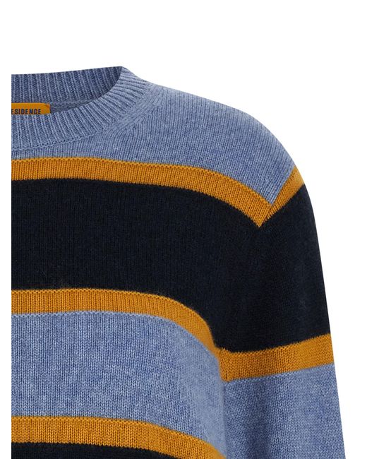 Guest In Residence Blue Stripe Crew Sweater