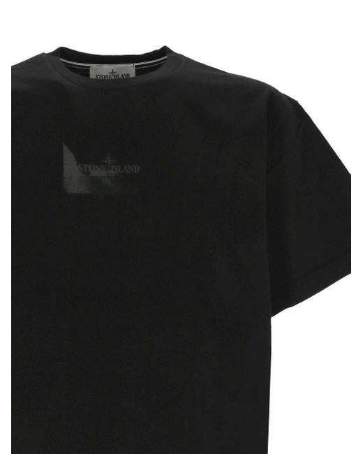 Stone Island Black T-Shirts And Polos for men