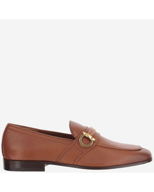 Ferragamo Brown Leather Loafers Calf for men