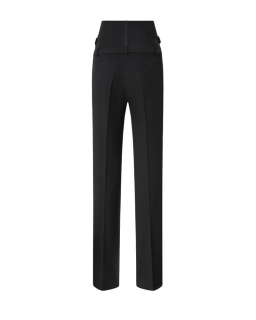 Pinko Black Bustier Trousers With Straps