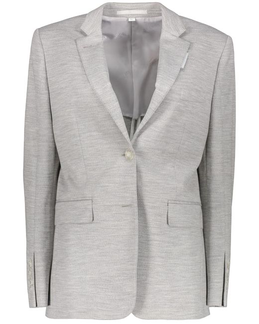 Burberry Gray Single-Breasted Two-Button Blazer