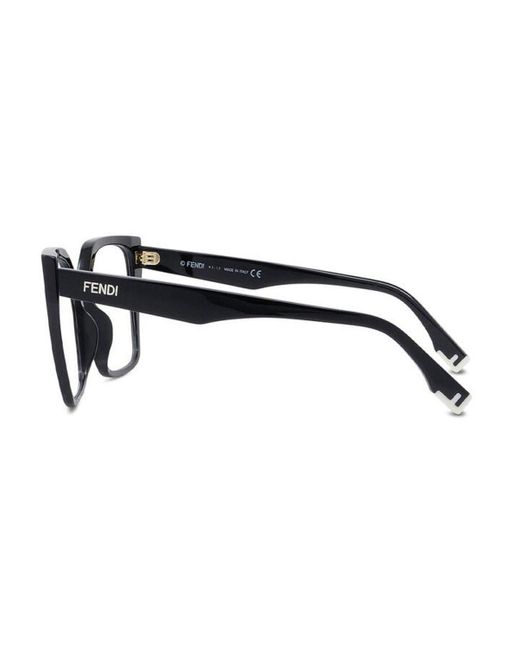 Fendi Black Square Frame Glasses