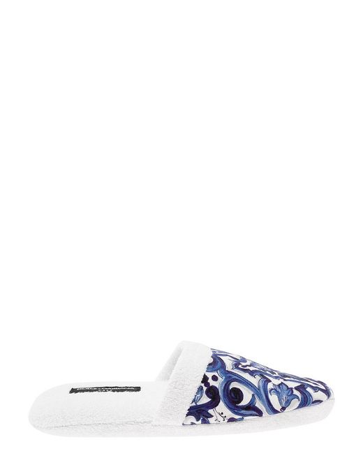 Dolce & Gabbana White Slippers Cotton