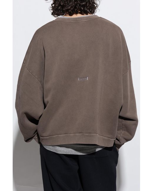 Acne Brown Oversize Sweatshirt for men