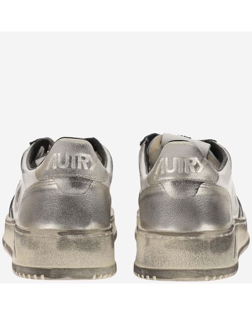 Autry Gray Super Vintage Color-Block Sneakers for men