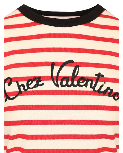 Valentino Garavani Red Chez Crew-Neck T-Shirt