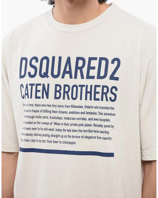 DSquared² White Loose Fit Logo T-Shirt Clothing Polo & T-Shirts for men