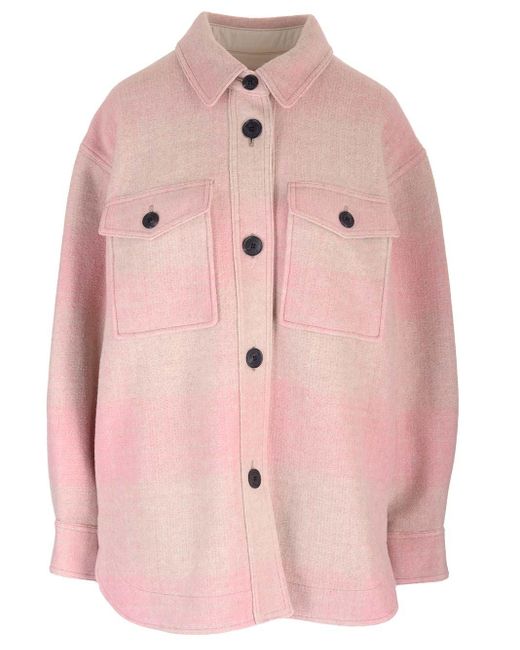 Isabel Marant Pink Harveli Shirt Coat