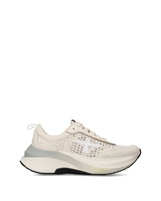 Premiata White Flat Shoes