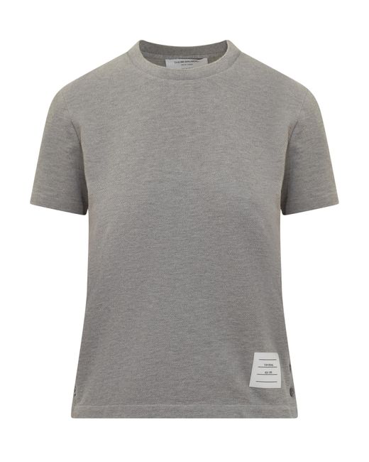 Thom Browne Gray T-shirt With Logo