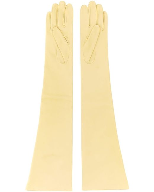 Jil Sander Yellow Long Gloves.
