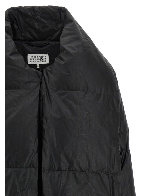 MM6 by Maison Martin Margiela Black Scarf Down Jacket