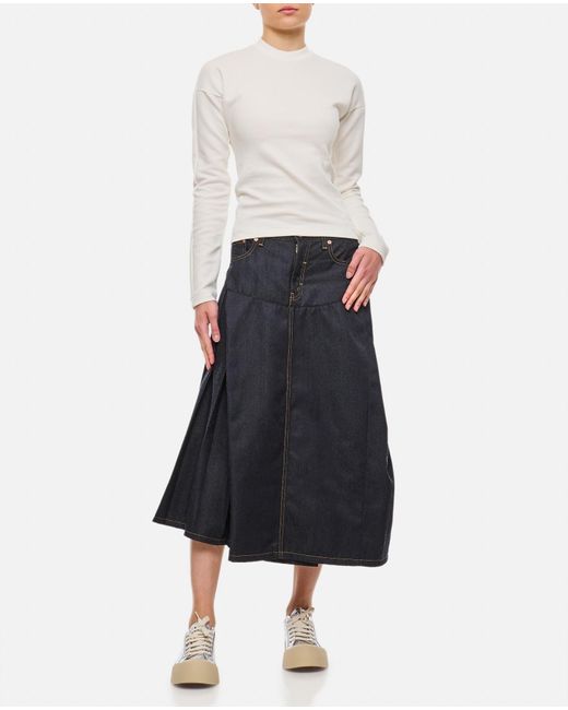 Junya Watanabe Blue Denim Long Skirt Levis Collab