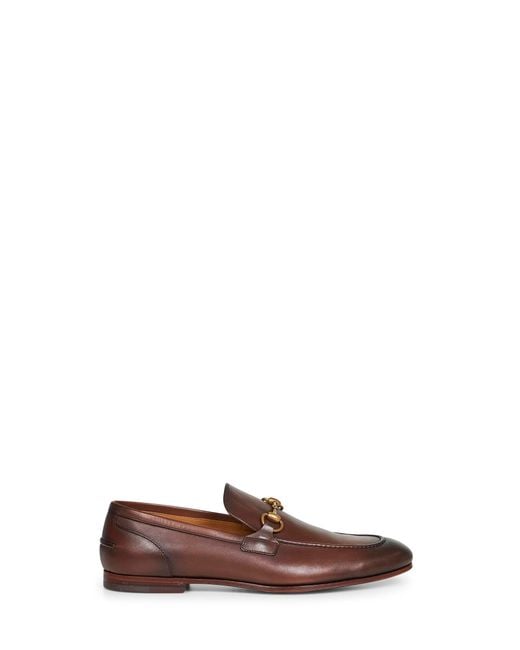 Gucci Brown Dark Leather Jordaan Loafers for men