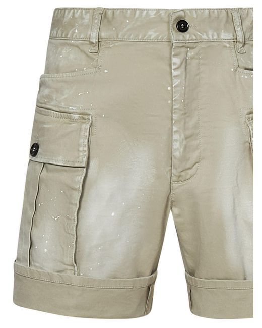 DSquared² Gray Light Spots Marine Shorts for men