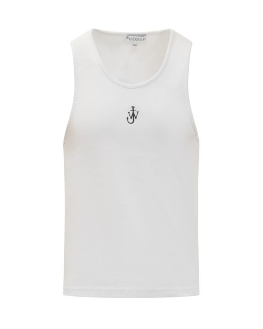 J.W. Anderson White Anchor Tank Top for men