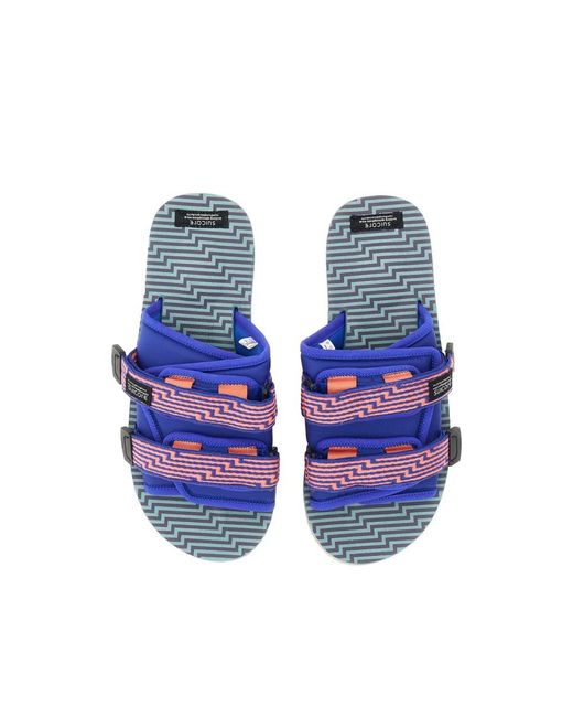 Suicoke Purple Nylon Slipper With Vibram Sole Rubber Sandal for men