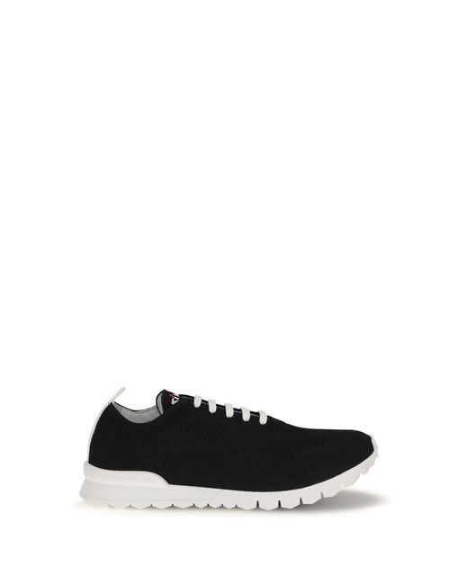 Kiton White Sneakers Fabric Upper: Trainers for men