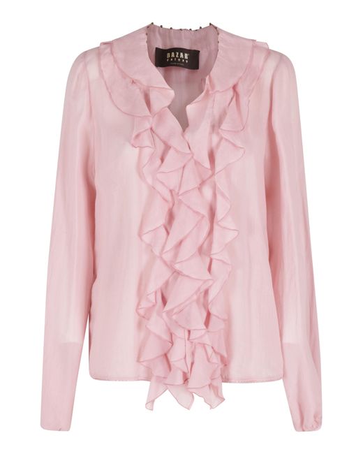 Bazar Deluxe Pink Camicia Lyocel Ramie