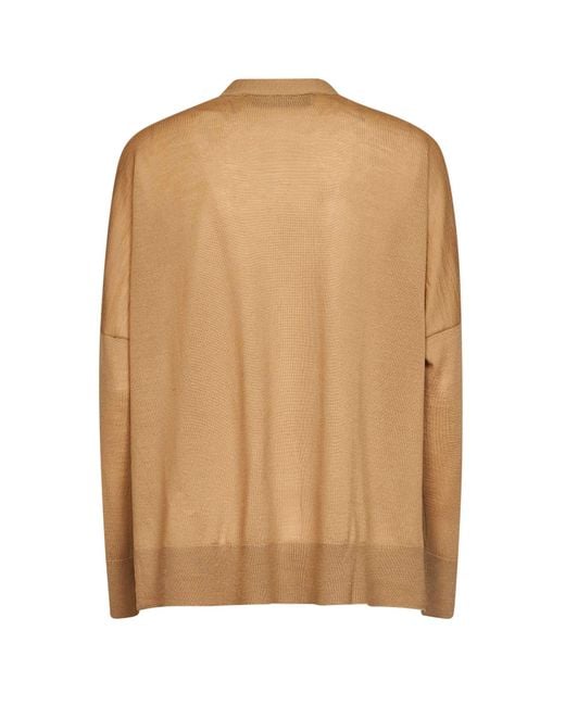 Blanca Vita Natural Camel Lightweight Wool Knit Cardigan