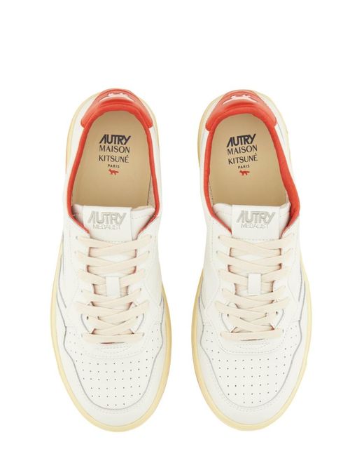 Autry White Medalist Low Sneaker Cow Leather Trainers