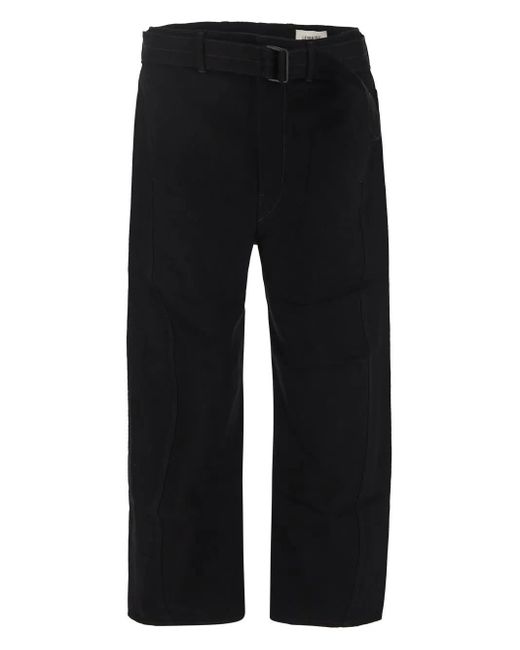 Lemaire Black Twisted Belted Pants for men