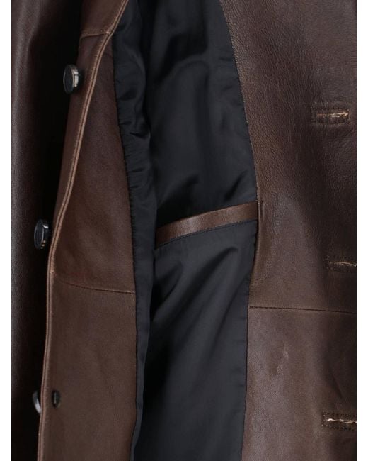 TONYWACK Black Jackets Lamb Leather for men
