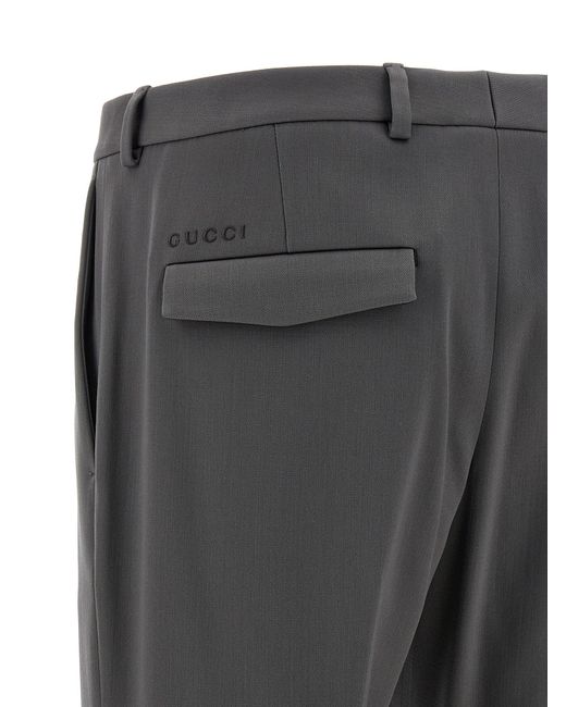 Gucci Gray Tailored Trousers for men