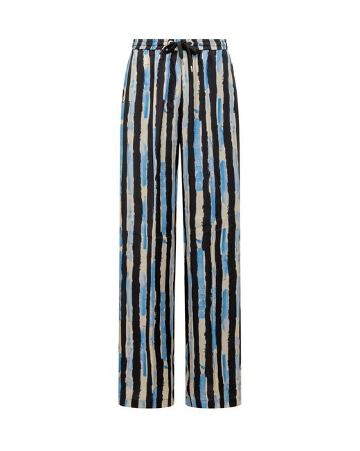 Pinko Blue Poirot Trousers With Pictorial Stripe