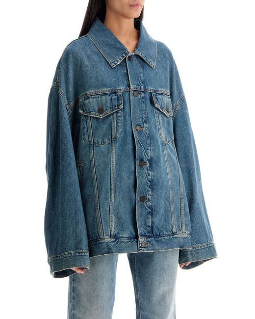 Haikure Blue Giacca Oversize In Denim Janet