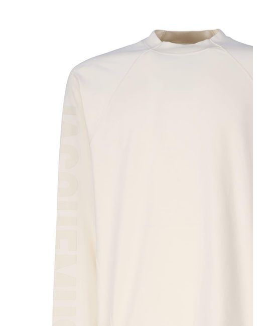 Jacquemus White Typo Manches Longues T-Shirts for men
