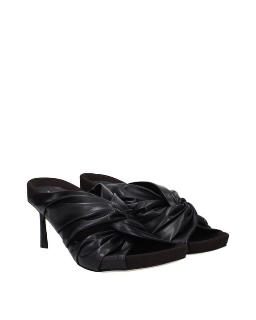 Stella McCartney Black Leather Sandal