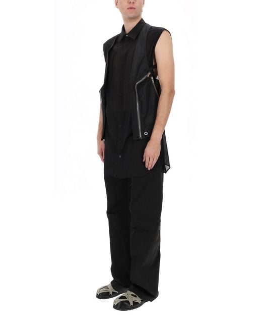 Rick Owens Black Bauhaus Vest Polyamide Polyurethane Waistcoats & Gilets for men