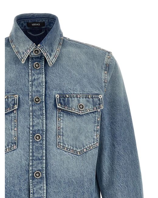 Versace Blue Medusa Shirt for men