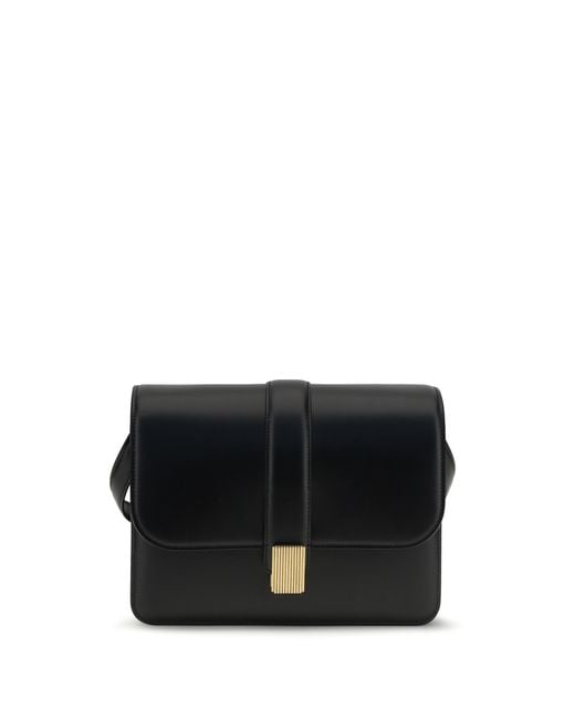 Khaite Black Blake Shoulder Bag Calf Leather Bos Taurus