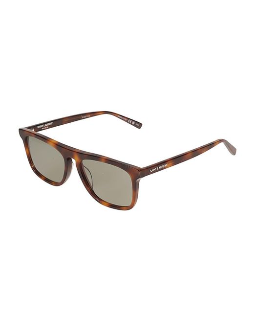 Saint Laurent Multicolor Square Frame Flame Effect Sunglasses for men
