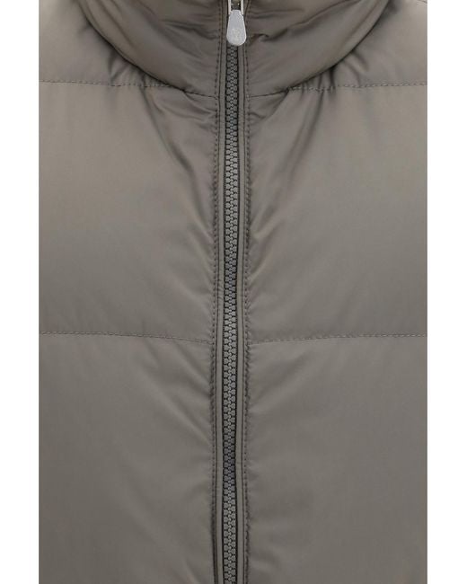 Brunello Cucinelli Gray Sleeveless Padded Gilet Polyester Blazers E Vests for men