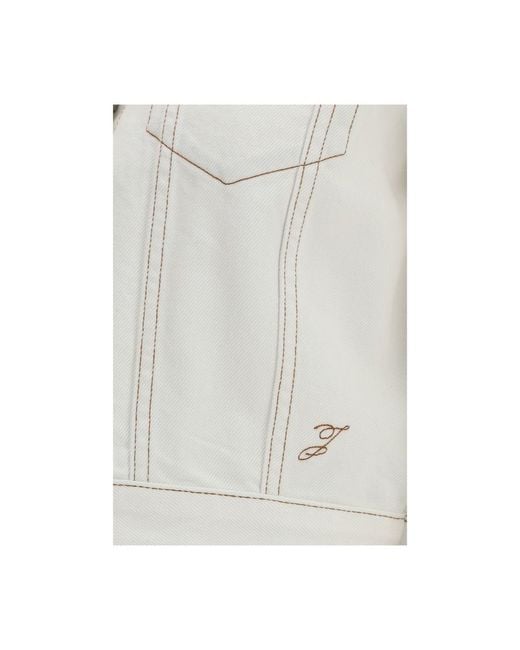 Jacquemus White Cotton Denim Jacket