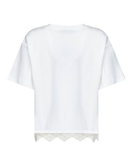 Weekend by Maxmara White T-Shirt Wkdsala Jersey Cotton T-Shirts & Jerseys