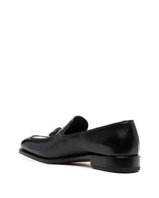 Ferragamo Black Ferragamo Almond-Toe Tassel Loafers for men