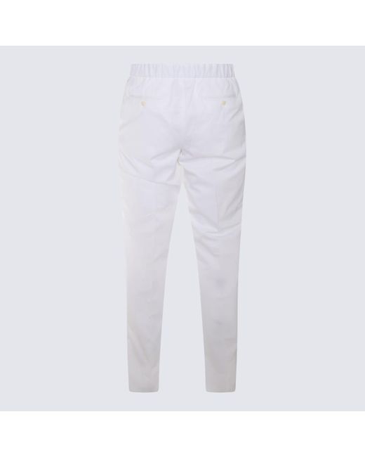 Brioni White Cotton Pants for men