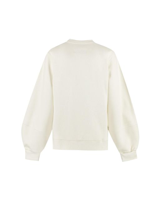 Ganni White Software Isoli Cotton Sweatshirt