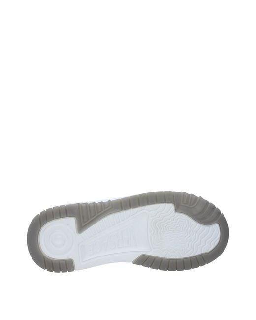 Versace White Leather Low Top Sneakers for men