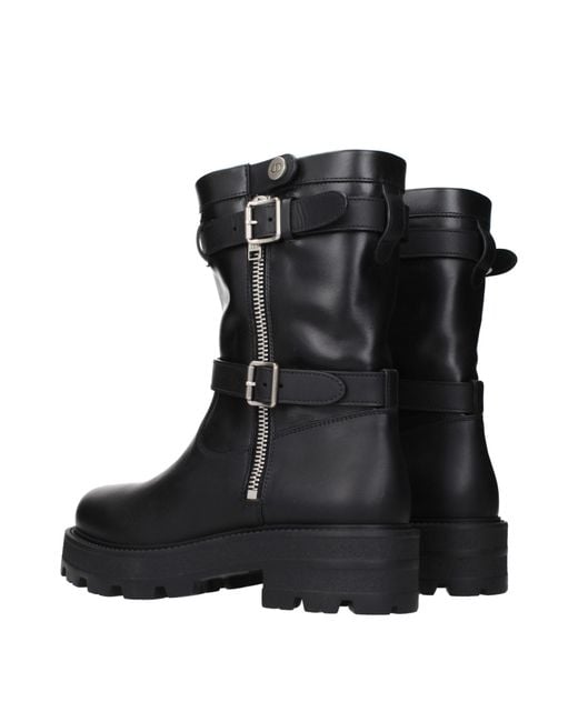 Dior Black Leather Ankle Boots