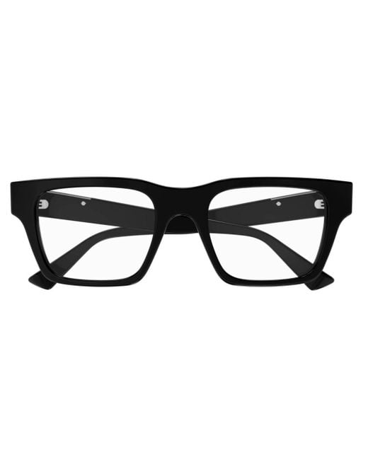 Gucci Black Square Frame Glasses for men