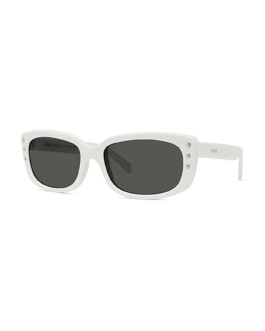 Céline Gray Sunglasses Oval Full Rim, Frame And Lens Cl40072I25N