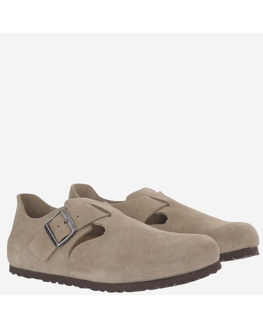 Birkenstock Natural Mules London Suede Leather Sandal